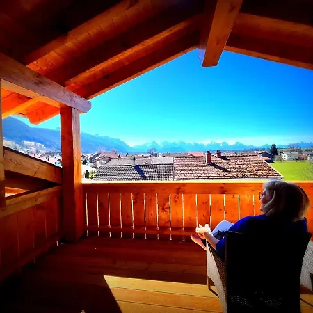 23 Neu Erbaute Ferienwohnung Mit Schloss- Und Panoramablick Halblech Exterior photo